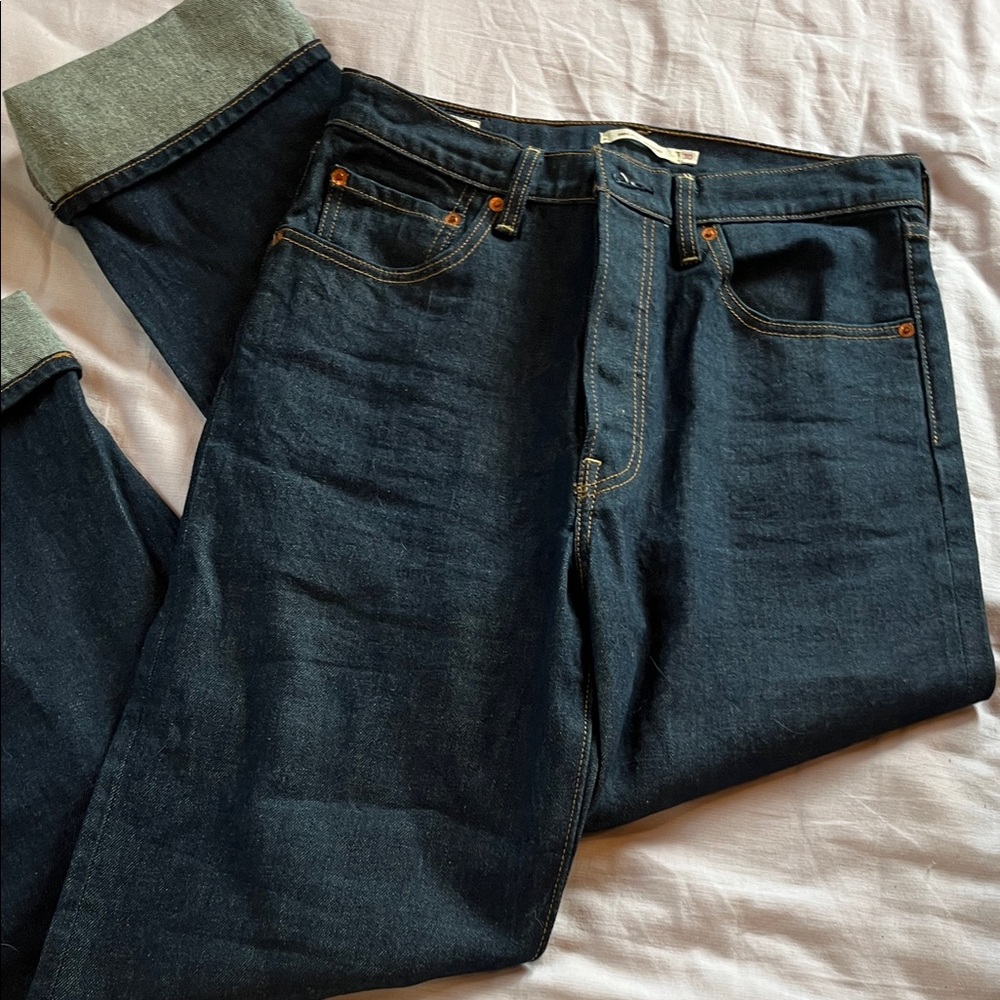 Levi's Dark Blue Straight Leg Jeans
